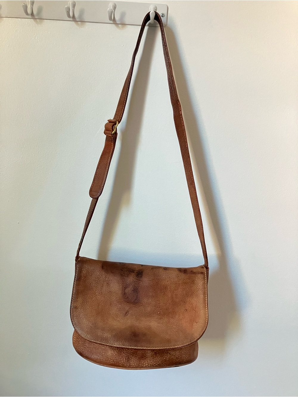 VTG 90s Coach Sonoma Nubuck Crossbody Bag Saddle Brown Style 4935 Distressed
